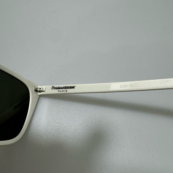 Saint Laurent Classic 57mm Rectangular Sunglasses Ivory - Picture 8 of 10